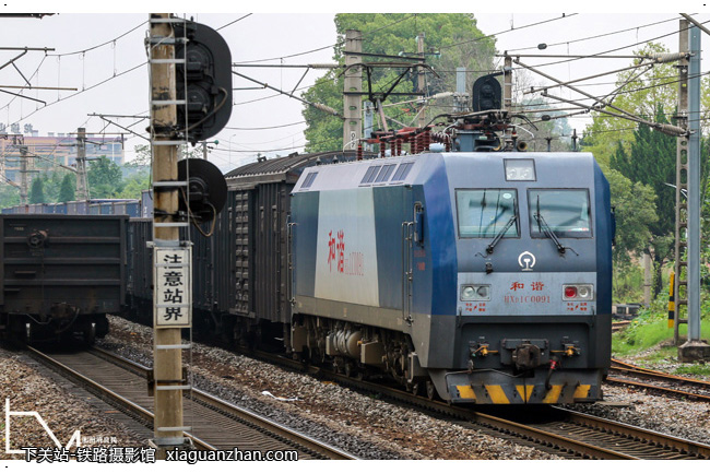和谐电1c0091hxd1c0091广铁株段