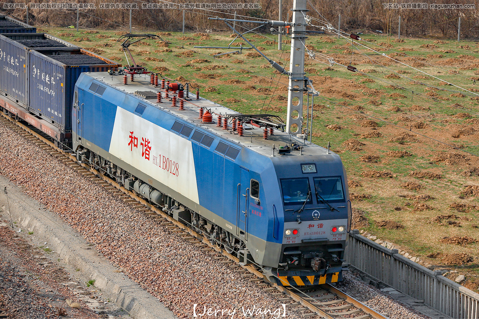 和谐电1B-0128 HXD1B-0128 武局江段 和谐电1B-0128 HXD1B-0128 武局江段