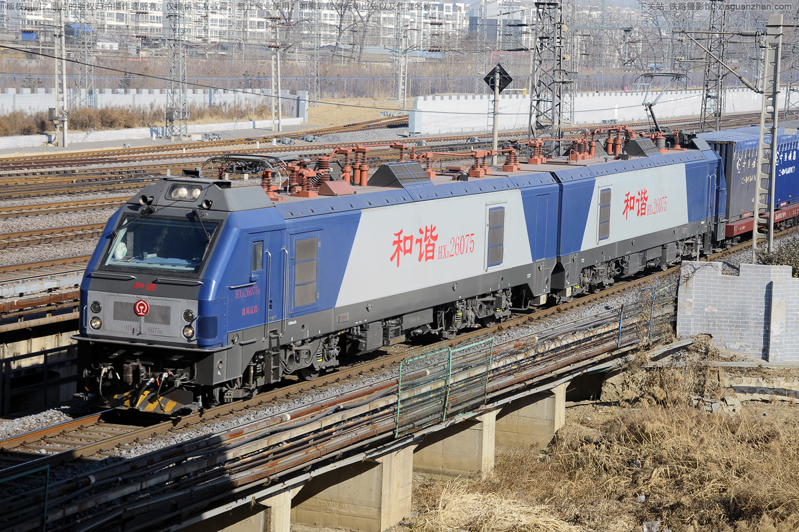 和谐电2-6075 HXD2-6075 沈局辽段 和谐电2-6075 HXD2-6075 沈局辽段