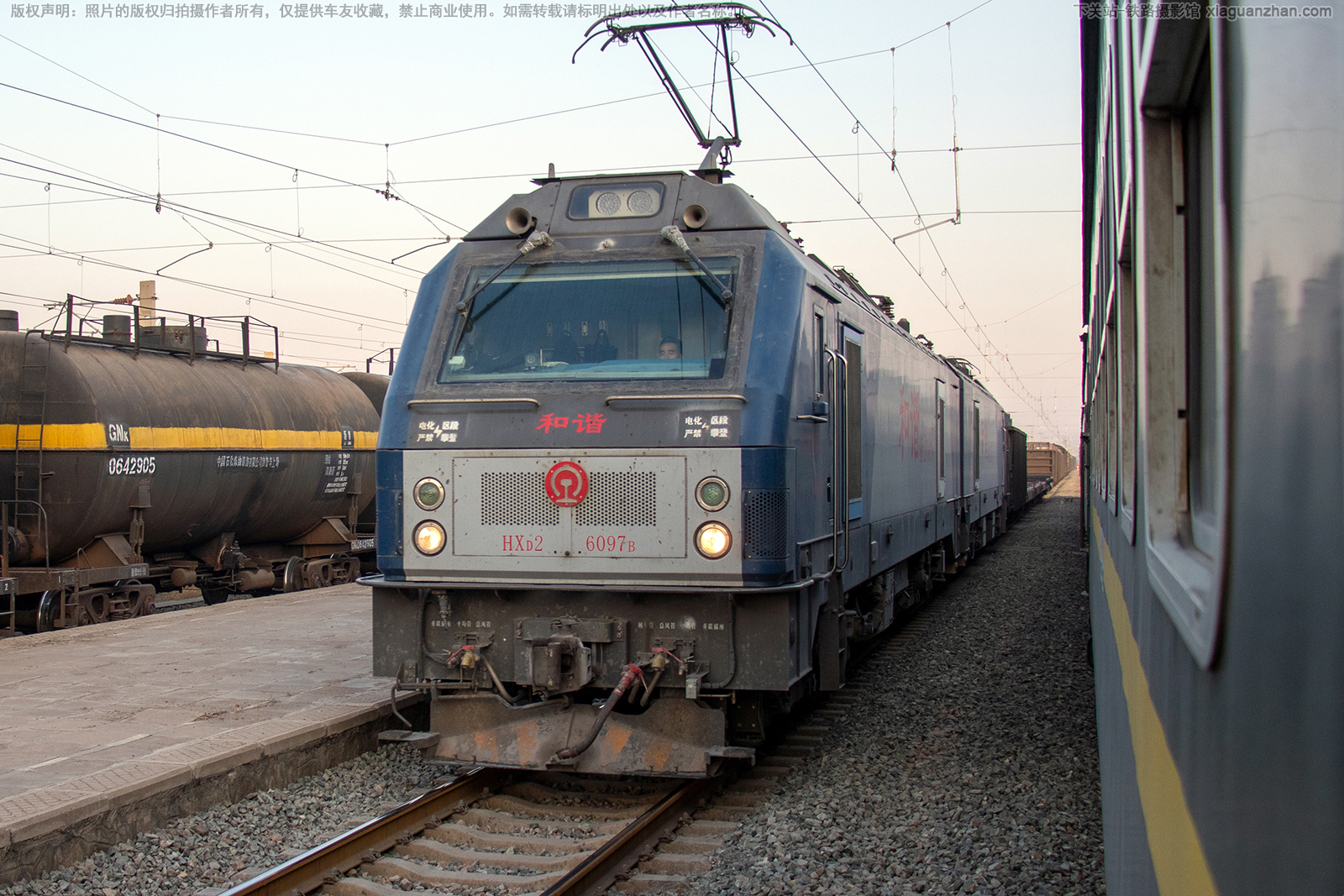 和谐电2-6097 HXD2-6097 兰局迎段 和谐电2-6097 HXD2-6097 兰局迎段