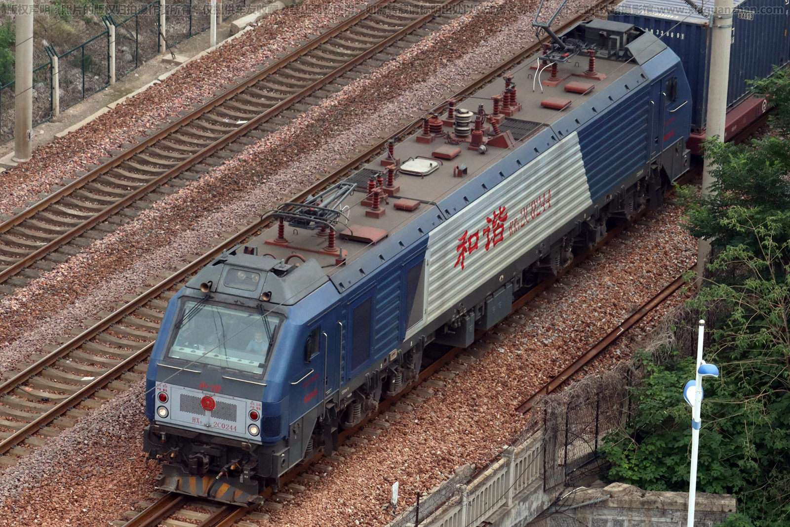 和谐电2C-0244 HXD2C-0244 郑局乡段 和谐电2C-0244 HXD2C-0244 郑局乡段