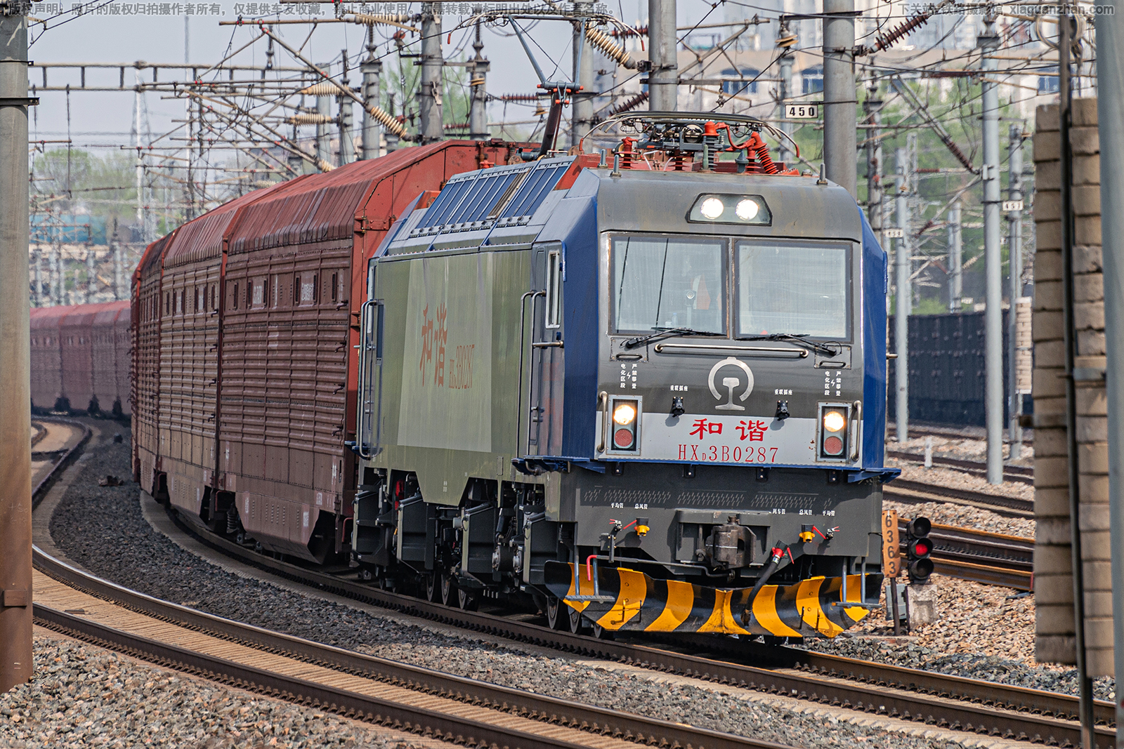 和谐电3B-0287 HXD3B-0287 沈局锦段 和谐电3B-0287 HXD3B-0287 沈局锦段